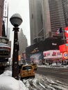 Times Square, Manhattan, NYC. Winter Royalty Free Stock Photo