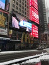 Times Square, Manhattan, NYC. Winter Royalty Free Stock Photo