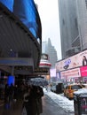 Times Square, Manhattan, NYC. Winter Royalty Free Stock Photo