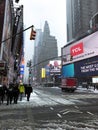 Times Square, Manhattan, NYC. Winter Royalty Free Stock Photo