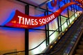 Times Square New York City Subway Entrance Sign Royalty Free Stock Photo