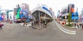 Times Square New York October 2023 360 VR equirectangular photo Royalty Free Stock Photo