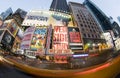 Times square new york taxi movement