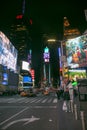 Times Square, New York, United States of America. Street photo at night at May 2019 Royalty Free Stock Photo