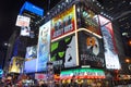 Times Square at night, New York City Royalty Free Stock Photo