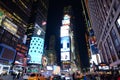 Times Square at night, New York City Royalty Free Stock Photo