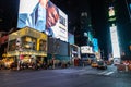 Times Square at night in New York Royalty Free Stock Photo
