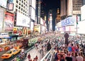 Times Square at night. Royalty Free Stock Photo