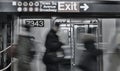 Times Square Port Authority Subway Station Terminal Fast MTA Train People Traveling