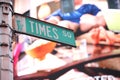 Times square sign in New York Royalty Free Stock Photo