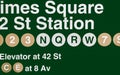 Times Square subway station in Manhattan - New York City Royalty Free Stock Photo
