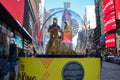 Times Square unveiled four giant snow globes inspired by some of Broadway's most popular musicals