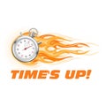Times up, hurry up - burning stopwatch icon