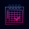 Timestamp in calendar sketch nolan icon. Simple thin line, outline vector of wedding icons for ui and ux, website or mobile