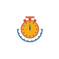 Timestamp icon set. Four elements in diferent styles from crypto currency icons collection. Creative timestamp icons filled,