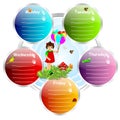 Timetable for girls, cdr vector Royalty Free Stock Photo