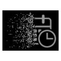 Bright Disintegrating Dot Halftone Timetable Icon