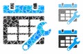 Timetable options Mosaic Icon of Bumpy Parts