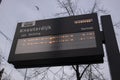 Timetable Tram At Kneuterdijk Street At The Hague The Netherlands 28-12-2019 Royalty Free Stock Photo