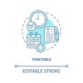Timetable turquoise concept icon Royalty Free Stock Photo