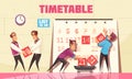 Timetable Vector Illustration
