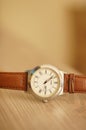 Timex men watch with a brown leather belt