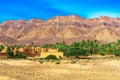 Timiderte Kasbah, Draa Valley, Morocco. Mountain landscape Royalty Free Stock Photo