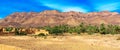 Timiderte Kasbah, Draa Valley, Morocco. Mountain landscape Royalty Free Stock Photo