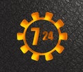 Timing badge symbol 7 and 24