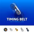 Timing belt icon in different style