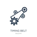 timing belt icon in trendy design style. timing belt icon isolated on white background. timing belt vector icon simple and modern