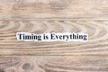 Timing is Everything text on paper. Word Timing is Everything on torn paper. Concept Image Royalty Free Stock Photo