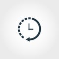 Timing icon. Monochome premium design from business icons collection. UX and UI simple pictogram timing icon