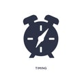 timing icon on white background. Simple element illustration from human resources concept