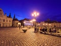 Timisoara City in Romania at Night. Central Square