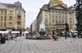 Timisoara, June 21st: Victory Square in Timisoara town from Banat county in Romania