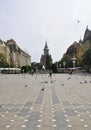 Timisoara, June 19th: Victory Square in Timisoara town from Banat county in Romania
