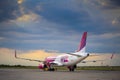 Commercial passenger jet airliner Airbus A320-232 W of the Hungarian low-cost Wizz Air Airline Royalty Free Stock Photo