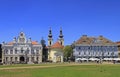 People are walking by the Union square in Timisoara, Romania Royalty Free Stock Photo