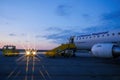 Lufthansa regional City Line plane on the tarmac ready to take off waiting for Royalty Free Stock Photo