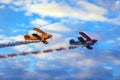 Vintage planes doing demonstrations at one air show
