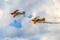 Vintage planes doing demonstrations at one air show