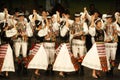 TIMISOARA, ROMANIA- 12. 10.2014 Romanian dancers in traditional costume, perform a folkore traditional dance