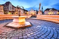 Timisoara`s Union square, Romania Royalty Free Stock Photo