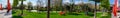 Timisoara,Timis Romania,April 24 2023: Iulius Town large green spaces for recreation Panoramic Royalty Free Stock Photo