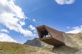 Timmelsjoch Experience Pass Museum above the Timmelsjoch high alpine road on the Italian - Austrian border. Oetztal Alps, State of