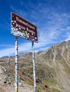 Timmelsjoch Passo Rombo a high mountain pass between Austria and Italy