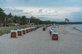 Timmendorf beach at the Baltic sea - CITY OF LUBECK, GERMANY - MAY 10, 2021