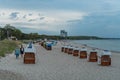 Timmendorf beach at the Baltic sea - CITY OF LUBECK, GERMANY - MAY 10, 2021