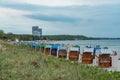 Timmendorf beach at the Baltic sea - CITY OF LUBECK, GERMANY - MAY 10, 2021